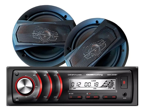 Combo Audio Car Estéreo Bluetooth + Parlantes 6 PuLG Xline