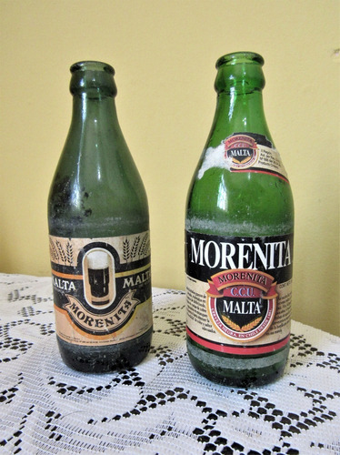 Antiguas 2 Botellas Malta Morenita 1980 Y 1990´s