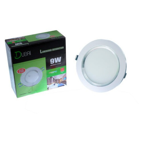 Luminaria Plata Empotrar Led 9w/3 Colores De Luz