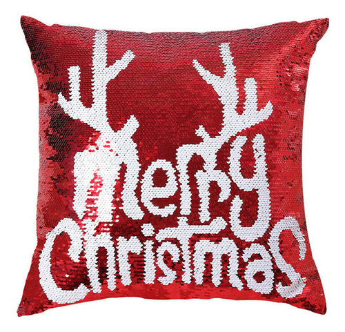 Fundas De Almohada Con Forma De Ciervo Navideño Con Lentejue
