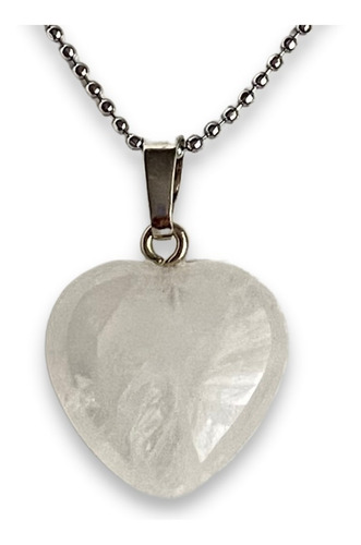 Imagen 1 de 4 de Collar Corazoncito De Cuarzo 100% Natural