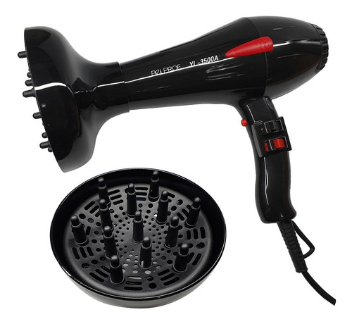 Imagen 4 de 8 de Secador De Pelo Profesional Belprof Con Difusor 1800w Cuotas