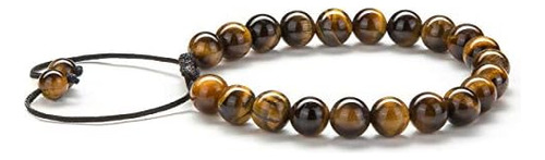 Hamoery Hombres Mujeres 8mm Ojo Piedra Cuentas Pulsera Cuerd