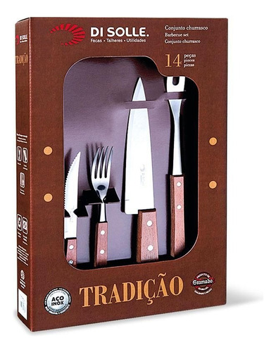 Set Churrasco Di Solle 14 Piezas Cuchillo Tenedor