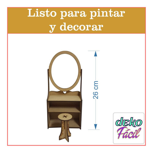 Combo Vestidor Tocador Para Muñecas Articuladas De 29 Cm