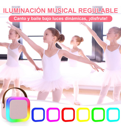 Anpro Karaoke para niños con 2 Wireless Micrófonos 5.3 Bluetooth Version Apto para Niños y Niñas de 3 A 12 años Anpro-klok-01 Rosa
