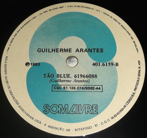 Guilherme Arantes - Compacto Pedacinhos Tão Blue 1983 (Usado)