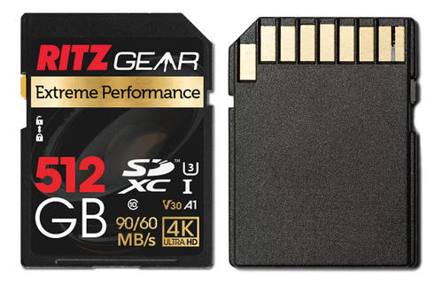 Ritz Gear Tarjeta Sdxc 512 Gb 90 60 Mb/s U3 A1 C10 V30 Mmg