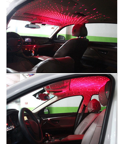 Mini Proyector Led Con Luz De Estrella Para Coche En Color R