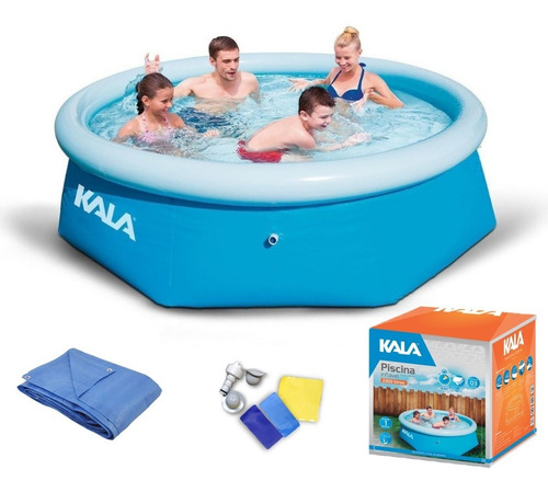 Piscina Inflável 2300 L Kit Reparo Kala + Forro