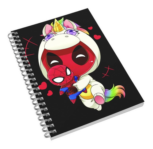 Deadpool Unicornio Comic Libreta De Dibujo Pasta Dura