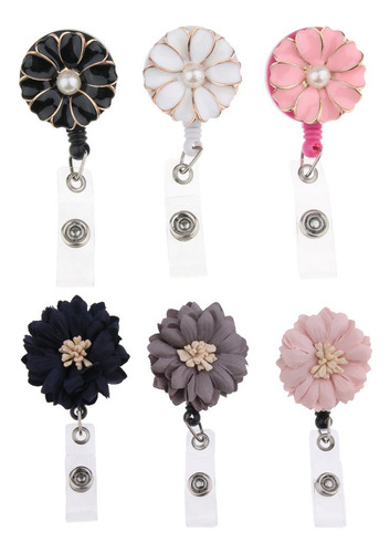 Sostenedor De Insignia Retractable De 6 Piezas Con Clip De