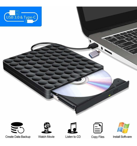 External Cd Dvd Drive For Laptop Wihool High Speed Transfer