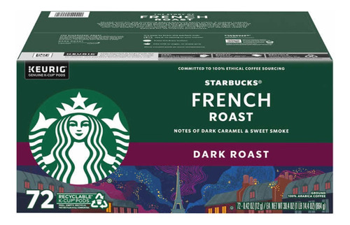 Starbucks French Roast Dark Roast 72 Pods Importado!