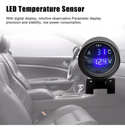 1 Medidor Digital De Temperatura Del Agua Para Coche De
