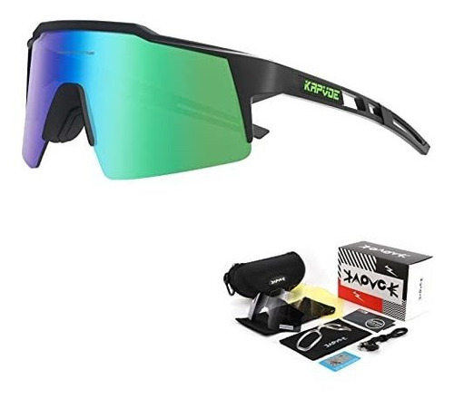 Kapvoe Cycling Glasses Polarized Mountain Bike Sunglasses Wo