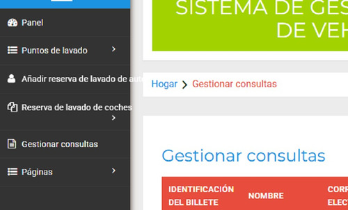 Sistema Reserva Vehiculos Lavado Coches Gestion Software Adm