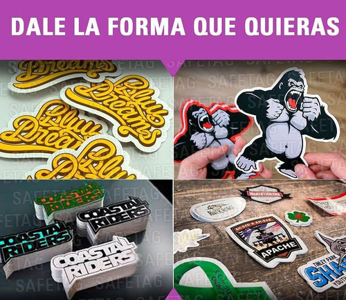 Calcos Autoadhesivos Stickers Etiquetas Resistentes Exterior Troquelados Especiales Formas Resistentes Agua Diseños Pvc