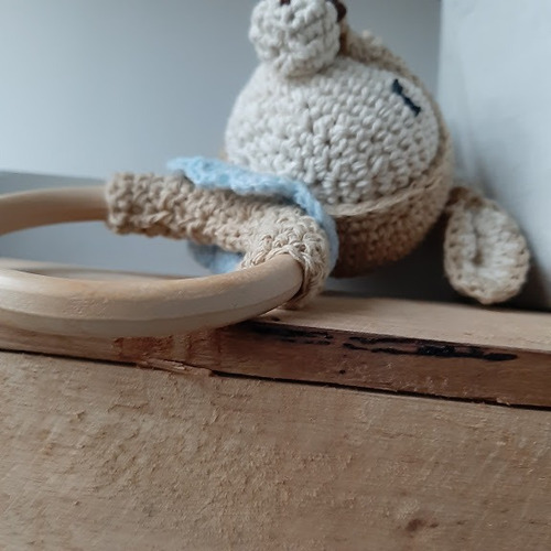 Imagen 6 de 8 de Matilda Reno Sonajero Mordillo Amigurumi Tej A Mano Crochet