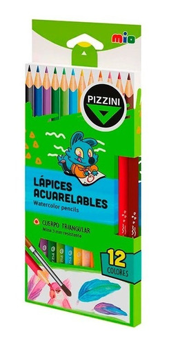 Lapiz Color Pizzini Mio Acuarelable X12