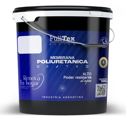 Membrana Liquida Impermeabilizante Fulltex - 20lts Negro Mate