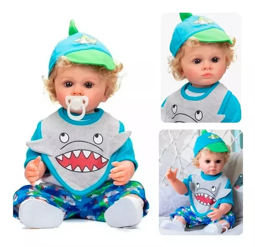 Bebê Reborn Menino Corpo De Silicone 55cm - 12x Sem Juros