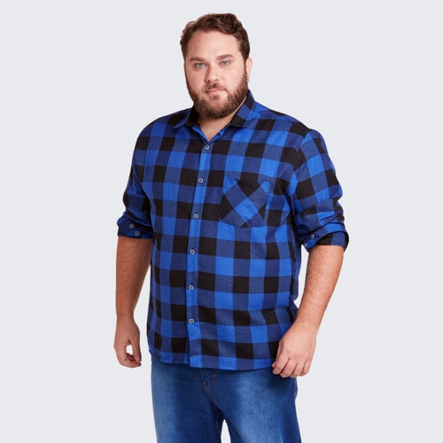 Camisa Xadrez Masculina Blusa Plus Size Adulto Cowboy