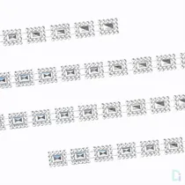 Comprar Rollo De 9 Metros Falso Strass Piedra Rectangular Con Strass