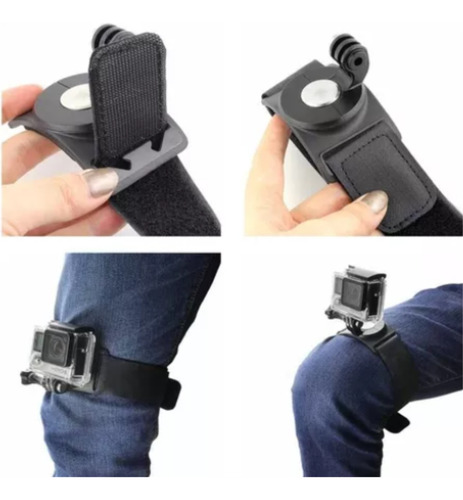 Suporte Alça De Mão Pulso Perna Meudome The Wrist Strap 360o Cor Preto