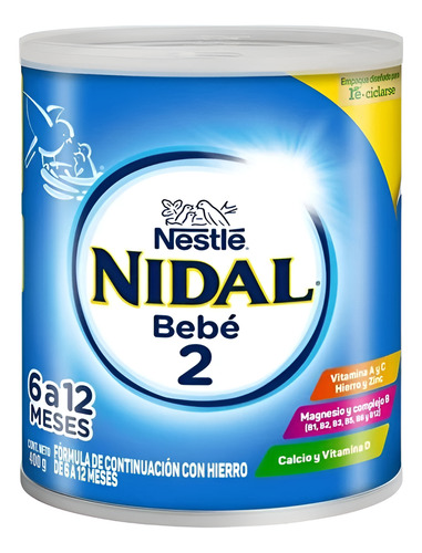 Fórmula Infantil Nidal 6 A 12 Meses - Nestlé 400g