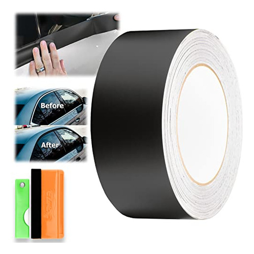 2 Inches X 25 Feet Matte Black Vinyl Wrap Kit For Black...