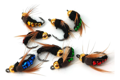 2 X 8 Unidades De Señuelos De Pesca, Pesca Con Mosca, Agua