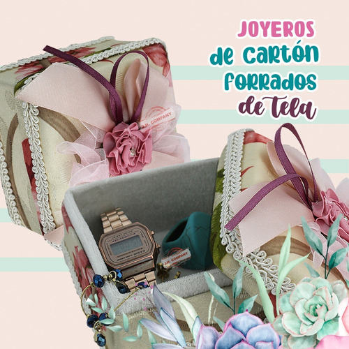 Organizador Estuche Joyero Alhajero Joyas Flores Df-40