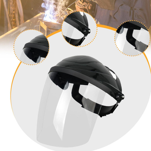 Equipo De Protección Del Casco De Top Negro Transparente