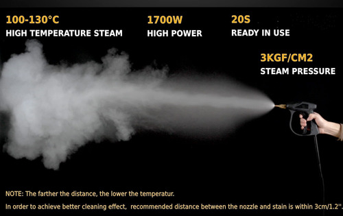 Limpiador De Vapor Portátil Multiusos Alta Presión De 1700 W
