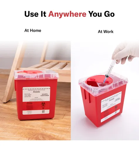 Recipiente Para Elementos Cortantes Alcedo De 2 Qt