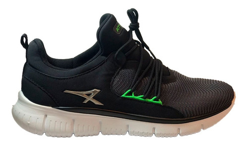 Zapatillas Athix Running Hombre Flex Fast Negro-verde Cli