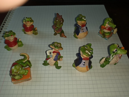 Muñecos Kinder Cocodrilo/ Lagarto Lote X 4 (usado) (Usado)