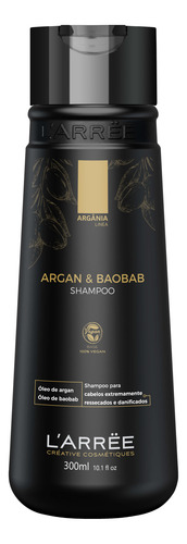 Shampoo Cabelo Seco Danificado Argan E Baobab 300ml Larree