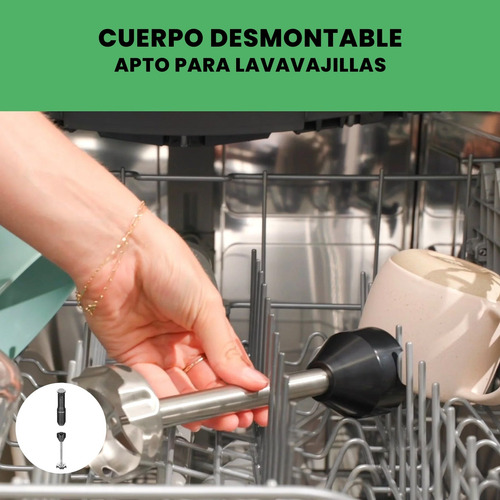 Batidora De Inmersión Inalambrica De Mano Chefman Negro