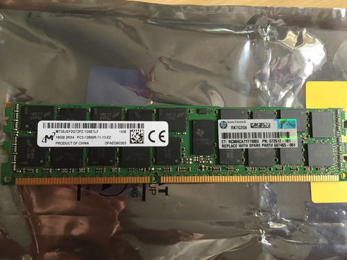 Memoria Servidor Hp G8 G9 16gb Ddr3 2rx4 Pc3l-12800r 16gb.