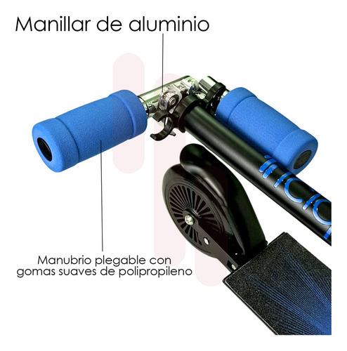Scooter Patin Del Diablo Niños Altura Ajustable Iciqlo Color Azul