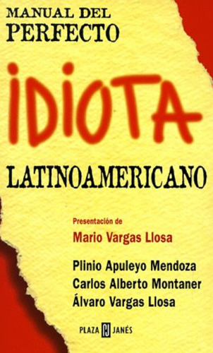  Libro Manual Del Perfecto Idiota, Mario Vargas Llosa