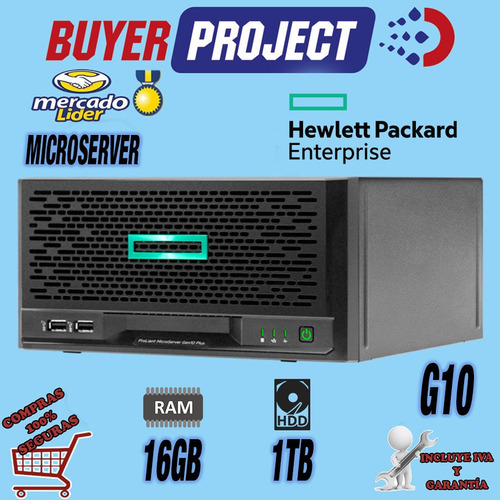 Imagen 2 de 4 de Microserver Hp Proliant G10 Intel Xeon 4 Core 3.4gh 1tb 16gb