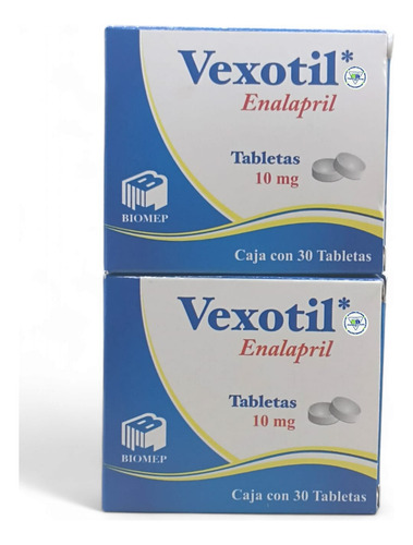 2 Cajas De Vexotil Enalapril 10 Mg C/30 Tabletas Biomep