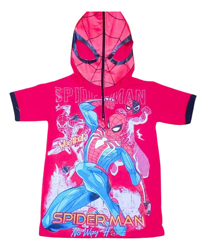 Remeras Con Mascara Hombre Araña Spiderman Capucha Disfraz
