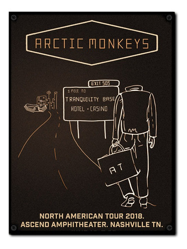 #1715 - Cuadro Decorativo Vintage Arctic Monkeys Rock Poster