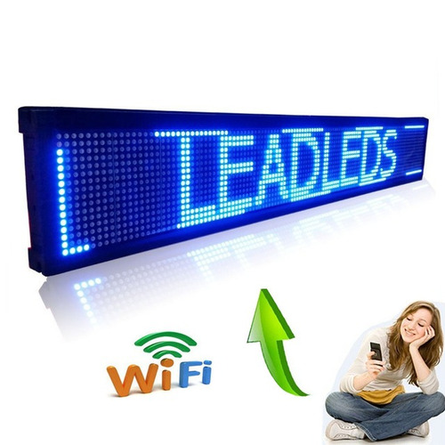 Aviso Led Prograble Wifi Desde El Celular 20x100 Uso Interio