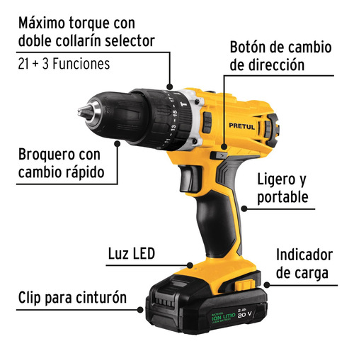 Juego De 42 Herramientas + Kit Rotomartillo 1/2 , 20v, 32