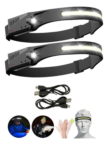 2x Rechargeable Britebeam Headlamp Bright Beam Head 1500